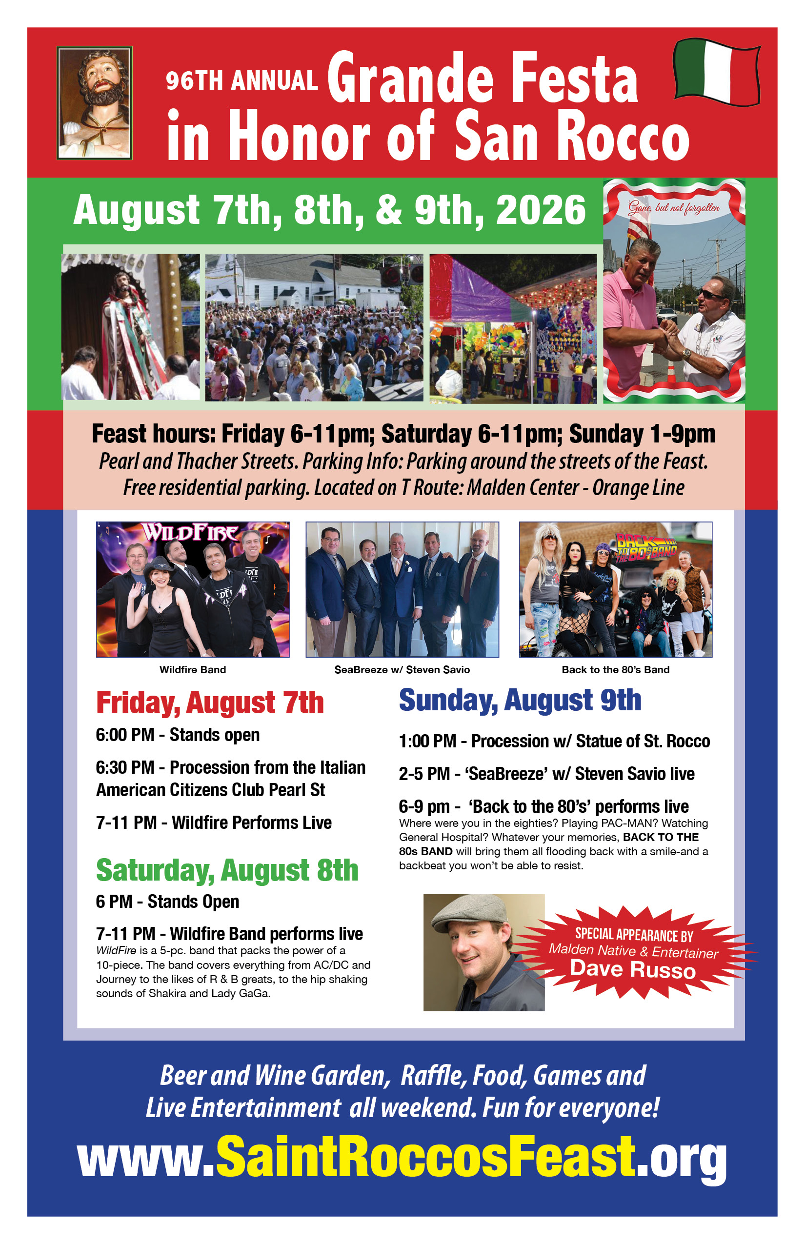St. Rocco's Feast 2026  Poster Malden MA